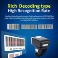 QR Code 1D/2D Ring Scanner Wearable Scanner Finger Barcode Reader Bluetooth Barcode Scanner Portable Bar code Scanner PDF Code
