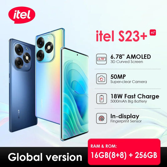 *World Premiere* itel S23+ S23 Plus NFC Smartphone Android 256GB 6.78