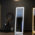 63"x20" Full Length Mirror with Lights,LED Mirror Full Length,Lighted Floor Mirror with Stand,Full Body Mirror with Dimming
